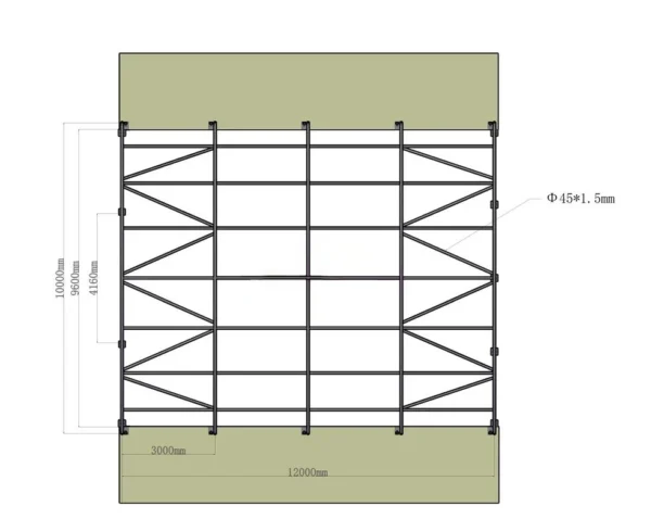 Prístrešok pre kontajnery 10 x 6 x 3,6 m - Image 2