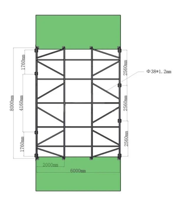 Prístrešok pre kontajnery 8 x 6 x 3 m - Image 3